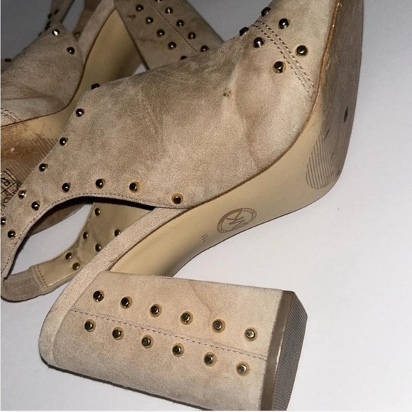 Michael Kors Tan Studded Slingback Sandals - Picture 2 of 5